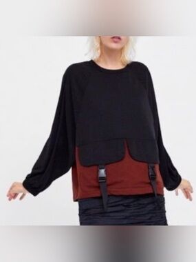 Arabian Spice and Black Layered Blouse-Zara